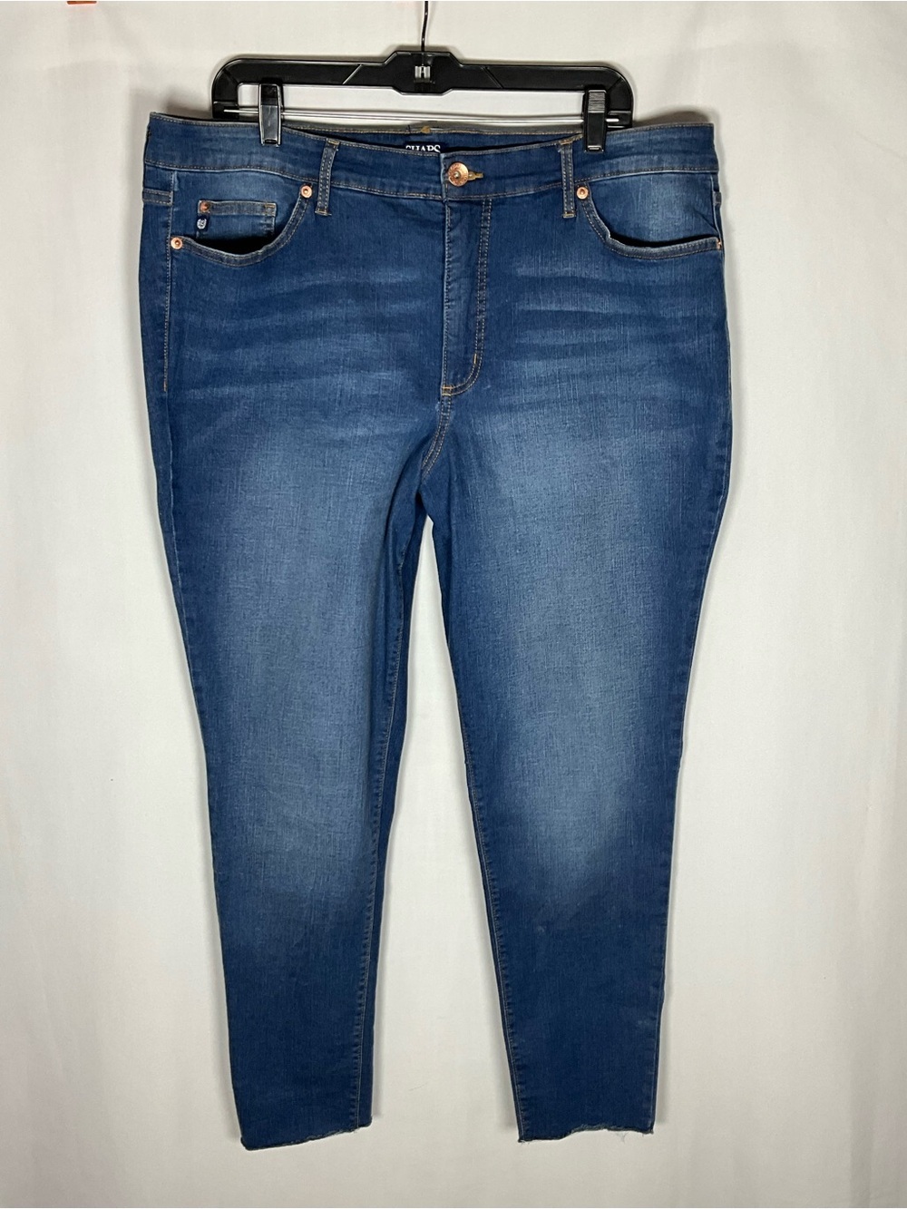 Chaps Jeans Size 20W Dark Blue Stretch Skinny Jeans